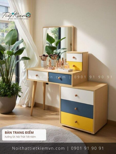 99+ bàn trang điểm đẹp giá rẻ cho văn phòng 1 Bàn Trang Điểm Nội Thất Tiết Kiệm HCM