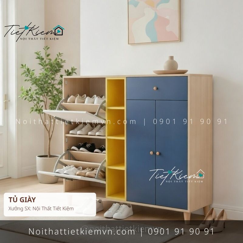 99+ mẫu tủ giầy cửa mở cửa lùa cho chung cư giá rẻ - Tủ Giày - Nội Thất Tiết Kiệm