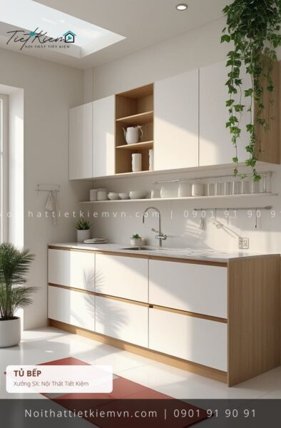 99+ thi công tủ bếp đẹp MDF hiện đại giá rẻ 1 Thi Công Tủ Bếp Nội Thất Tiết Kiệm HCM