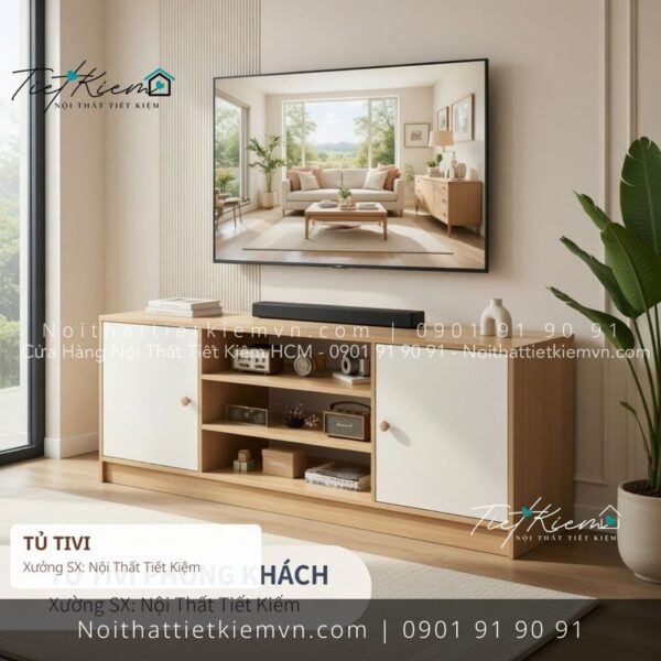 99+ tủ tivi gỗ thông minh cho căn hộ giá rẻ 1 Kệ Tủ Tivi Nội Thất Tiết Kiệm HCM
