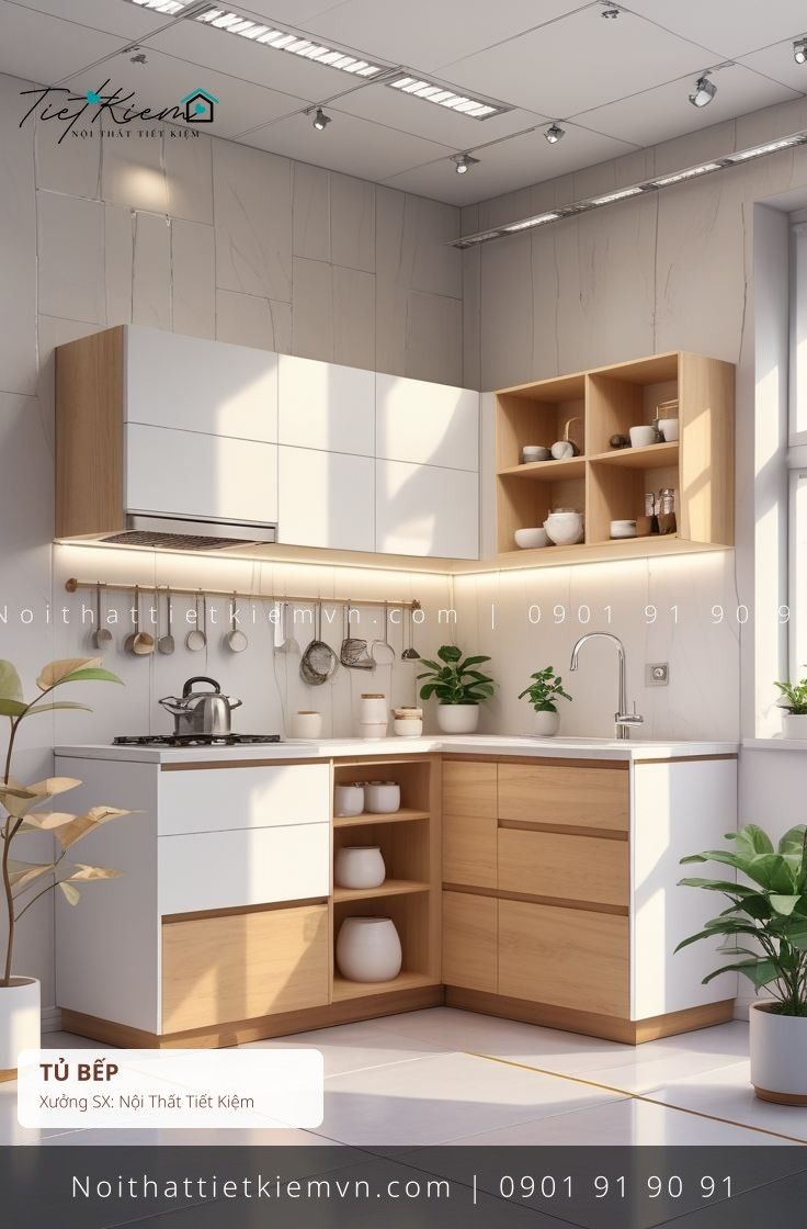 các mẫu thi công tủ bếp chất lượng gỗ cho showroom giá rẻ - Thi Công Tủ Bếp - Nội Thất Tiết Kiệm
