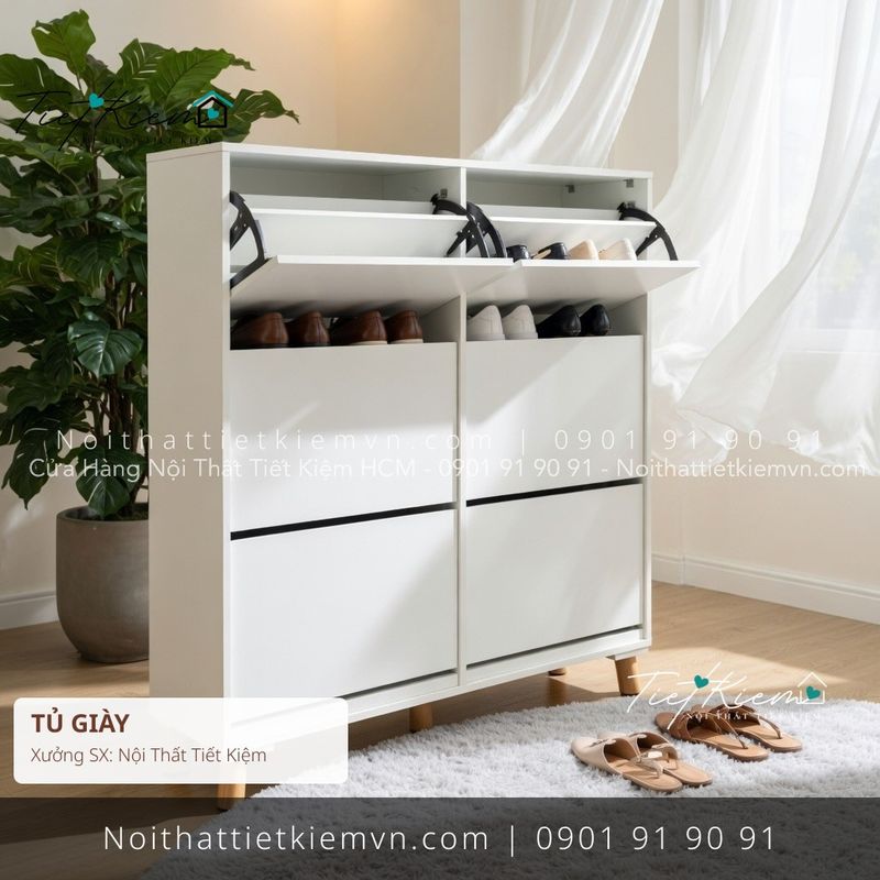 các mẫu tủ giầy cánh lùa quận 2 hiện đại giá rẻ - Tủ Giày - Nội Thất Tiết Kiệm