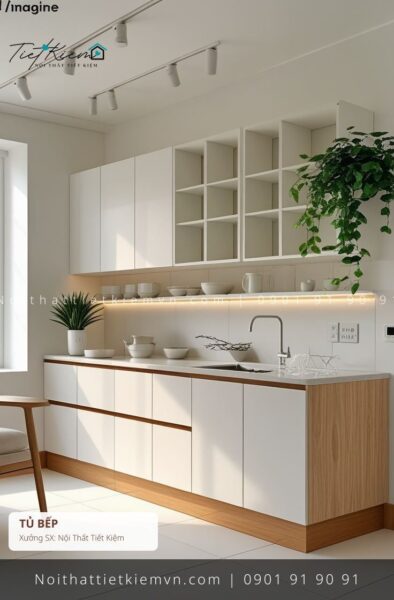 mẫu tủ bếp thông minh đẽp tiện lợi giá rẻ 1 Tủ Bếp Nội Thất Tiết Kiệm HCM