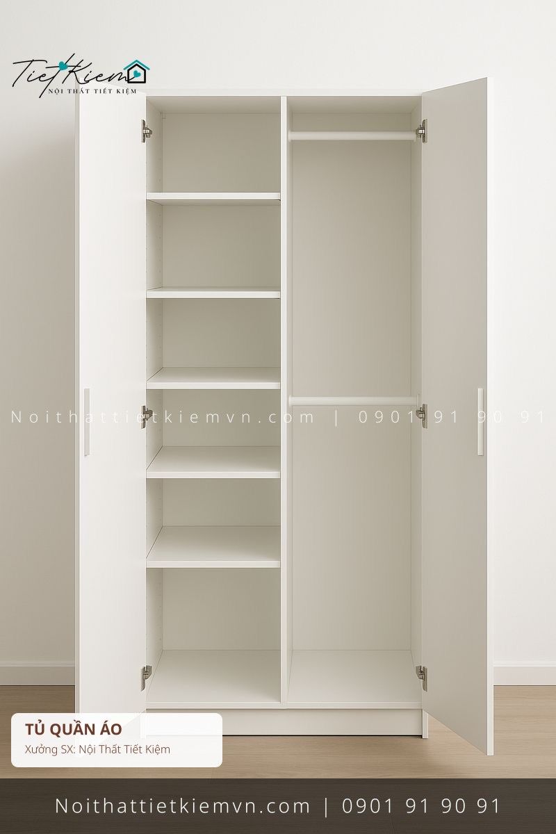 mẫu tủ quần áo giá rẻ giá rẻ cho căn hộ - Tủ Quần Áo - Nội Thất Tiết Kiệm