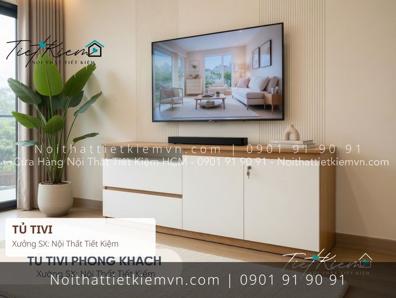 mua tủ tv MDF cho studio giá rẻ - Kệ Tủ Tivi - Nội Thất Tiết Kiệm