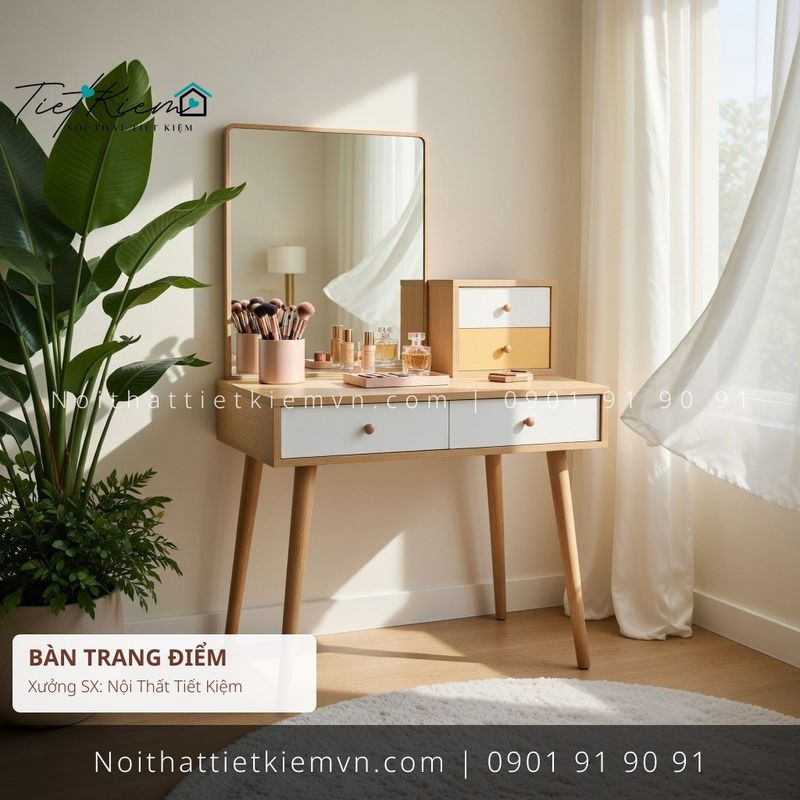 top 19 bàn trang điểm cao cấp MDF cho nhà phố giá rẻ - Bàn Trang Điểm - Nội Thất Tiết Kiệm