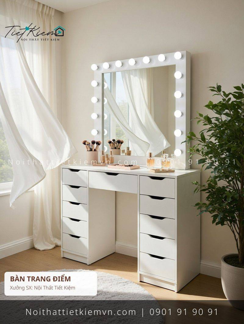top 19 bàn trang điểm đẹp sang trọng cho showroom giá rẻ - Bàn Trang Điểm - Nội Thất Tiết Kiệm