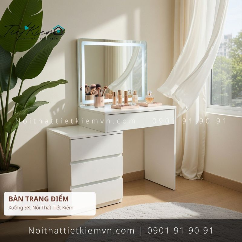 top 19 các mẫu bàn trang điểm đa năng MDF cho salon giá rẻ - Bàn Trang Điểm - Nội Thất Tiết Kiệm