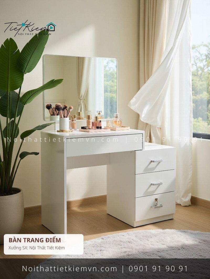 top 3 bàn trang điểm có ghế mỏng đẹp giá rẻ - Bàn Trang Điểm - Nội Thất Tiết Kiệm
