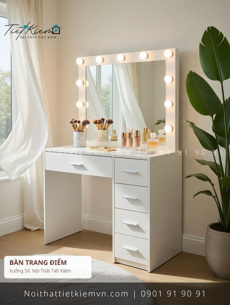 top 3 bàn trang điểm thông minh nhiều tầng HCM giá rẻ - Bàn Trang Điểm - Nội Thất Tiết Kiệm