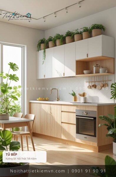 top 3 các mẫu tủ bếp đa năng quận 1 giá rẻ 1 Tủ Bếp Nội Thất Tiết Kiệm HCM