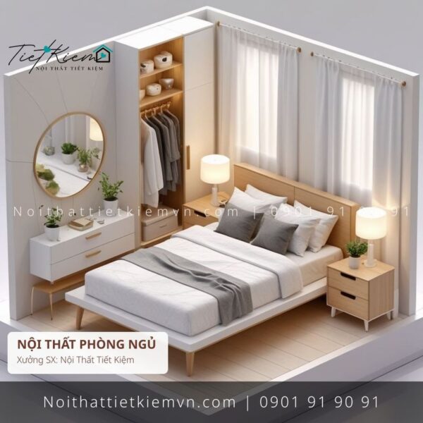top 3 giường cao cấp cực hot giá rẻ 1 Giường Ngủ Nội Thất Tiết Kiệm HCM