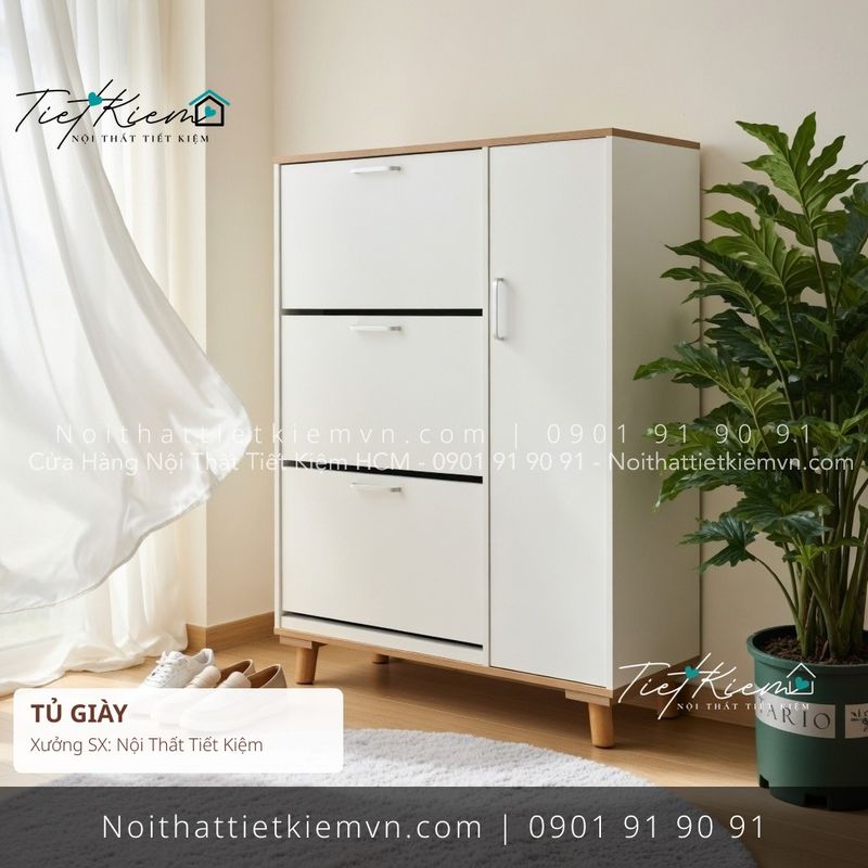 top 3 tủ giầy dép thanh lịch giá rẻ - Tủ Giày - Nội Thất Tiết Kiệm