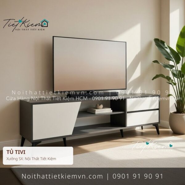 top 3 tủ tivi treo tường lối vào giá rẻ 1 Kệ Tủ Tivi Nội Thất Tiết Kiệm HCM