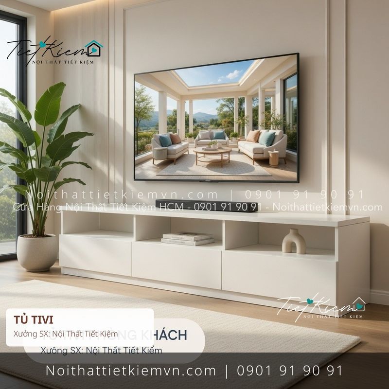 top 3 tủ tivi treo tường lối vào giá rẻ - Kệ Tủ Tivi - Nội Thất Tiết Kiệm