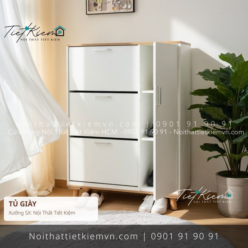 Tủ Giày đẹp giá rẻ tại Nội Thất Tiết Kiệm HCM top 52 các mẫu tủ giầy cánh mở TPHCM giá rẻ - Tủ Giày - Nội Thất Tiết Kiệm