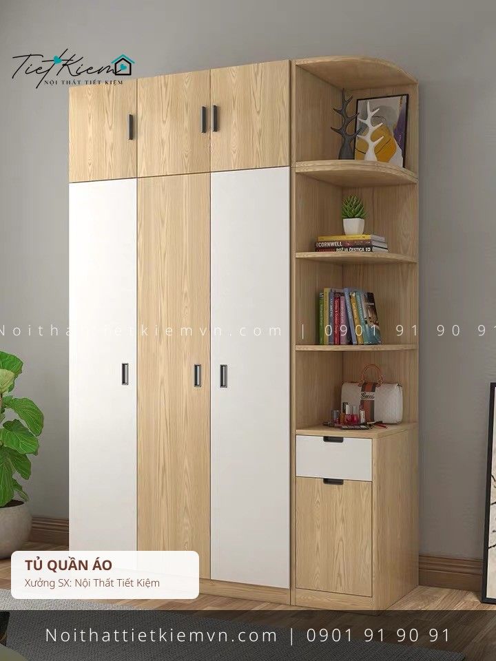 top 52 các mẫu tủ quần áo cửa mở có gương hiện đại giá rẻ - Tủ Quần Áo - Nội Thất Tiết Kiệm