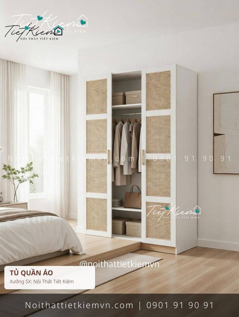 top 52 các mẫu tủ quần áo cửa mở có gương hiện đại giá rẻ - Tủ Quần Áo - Nội Thất Tiết Kiệm