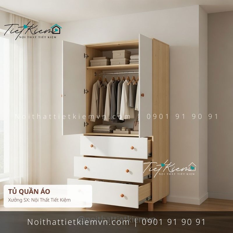 top 52 các mẫu tủ quần áo cửa mở có gương hiện đại giá rẻ - Tủ Quần Áo - Nội Thất Tiết Kiệm