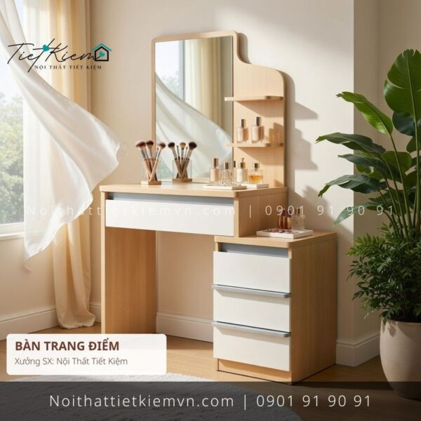 top 79 các mẫu bàn trang điểm cửa kính hiện đại cho salon giá rẻ 1 Bàn Trang Điểm Nội Thất Tiết Kiệm HCM