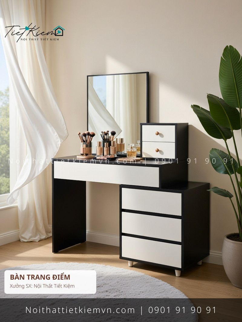 top 79 các mẫu bàn trang điểm cửa kính hiện đại cho salon giá rẻ - Bàn Trang Điểm - Nội Thất Tiết Kiệm