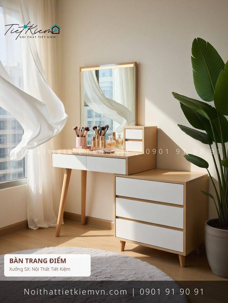 top 79 các mẫu bàn trang điểm cửa kính hiện đại cho salon giá rẻ - Bàn Trang Điểm - Nội Thất Tiết Kiệm