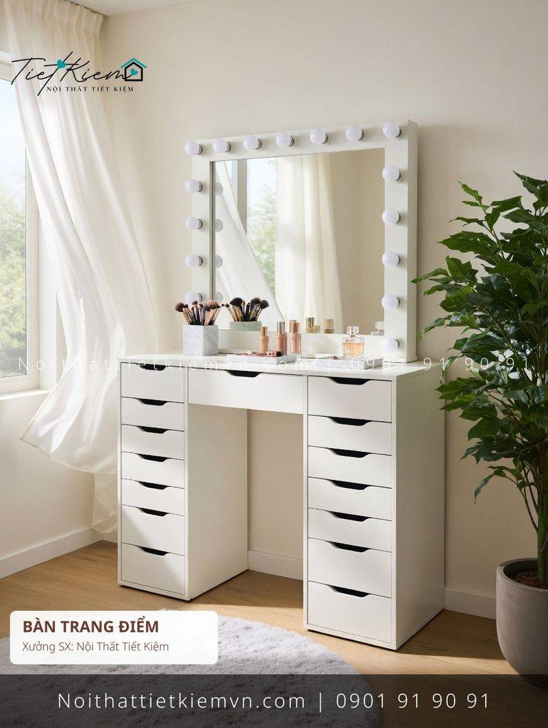 top 9 bàn trang điểm đẹp Thủ Đức đẽp giá rẻ - Bàn Trang Điểm - Nội Thất Tiết Kiệm