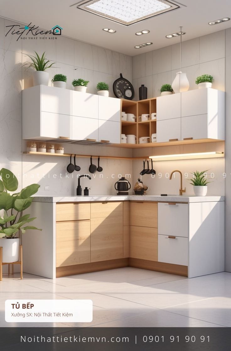 top 9 các mẫu thi công tủ bếp hiện đại trẻ trung giá rẻ - Thi Công Tủ Bếp - Nội Thất Tiết Kiệm