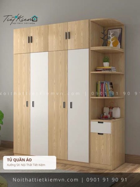 top 9 tủ quần áo sang đẹp giá rẻ 1 Tủ Quần Áo Nội Thất Tiết Kiệm HCM