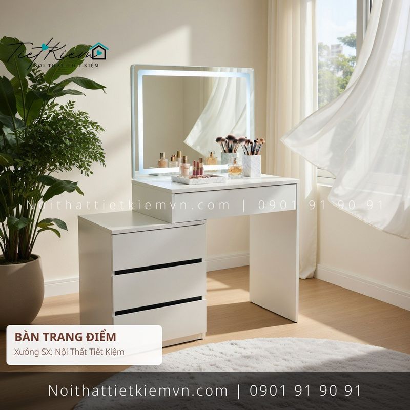 top 99 các mẫu bàn trang điểm cửa kính gỗ cho văn phòng giá rẻ - Bàn Trang Điểm - Nội Thất Tiết Kiệm