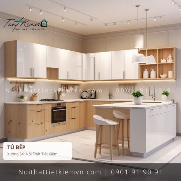 top 99 thi công tủ bếp quận 2 đẽp giá rẻ 1 Thi Công Tủ Bếp Nội Thất Tiết Kiệm HCM