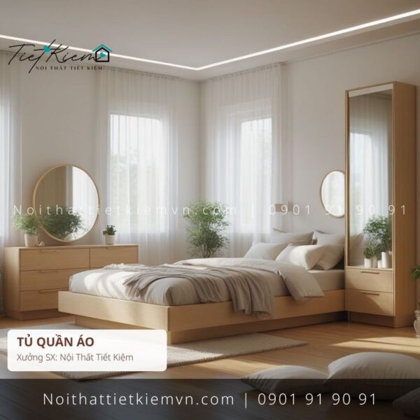 top 99 tủ quần áo đa năng màu nâu cho căn hộ giá rẻ 1 Tủ Quần Áo Nội Thất Tiết Kiệm HCM