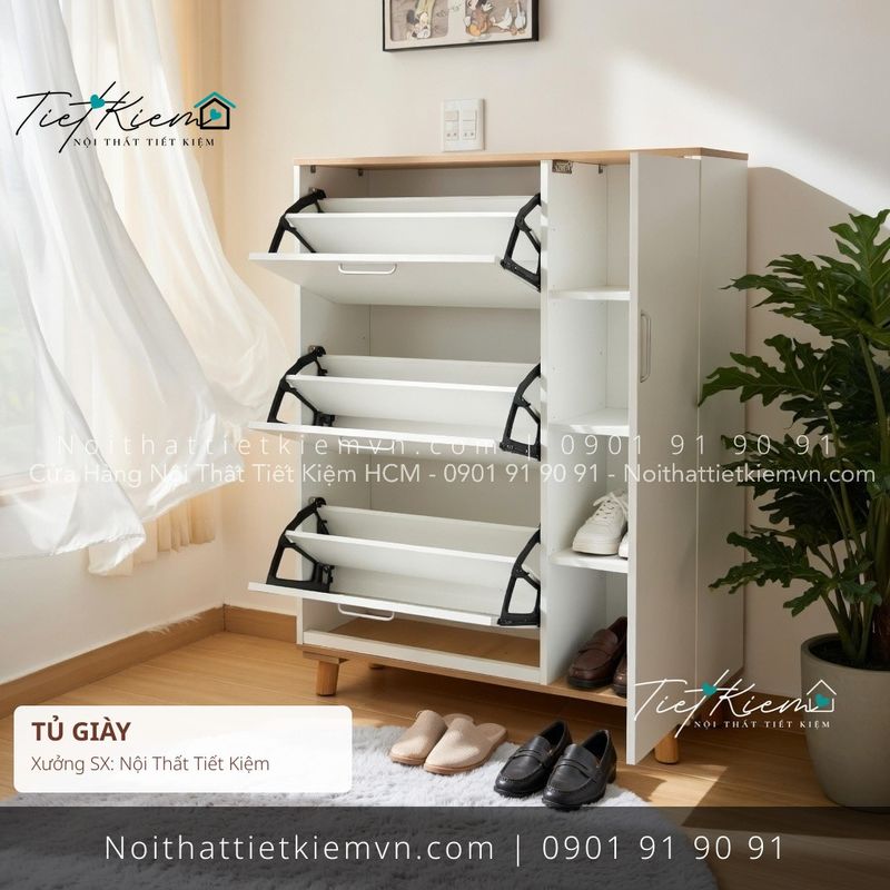 top tủ giầy siêu mỏng hiện đại cho chung cư giá rẻ - Tủ Giày - Nội Thất Tiết Kiệm