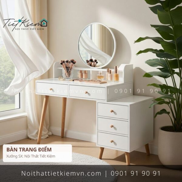 19 mẫu bàn trang điểm thông minh gỗ cho showroom giá rẻ 1 Bàn Trang Điểm Nội Thất Tiết Kiệm HCM