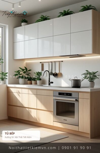 19+ tủ bếp hiện đại nhỏ gọn cho salon giá rẻ 1 Tủ Bếp Nội Thất Tiết Kiệm HCM