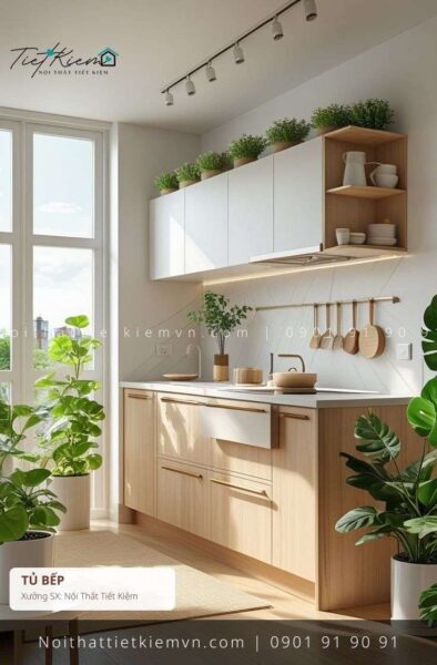 3 mẫu thi công tủ bếp chất lượng salon hcm giá rẻ