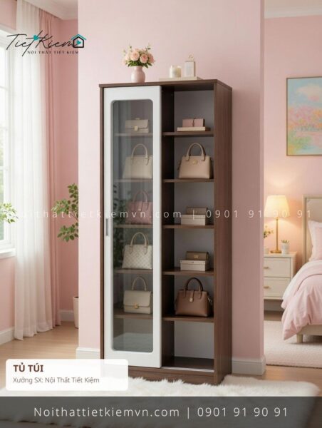 39 mẫu tủ đựng túi xách thanh lịch giá rẻ