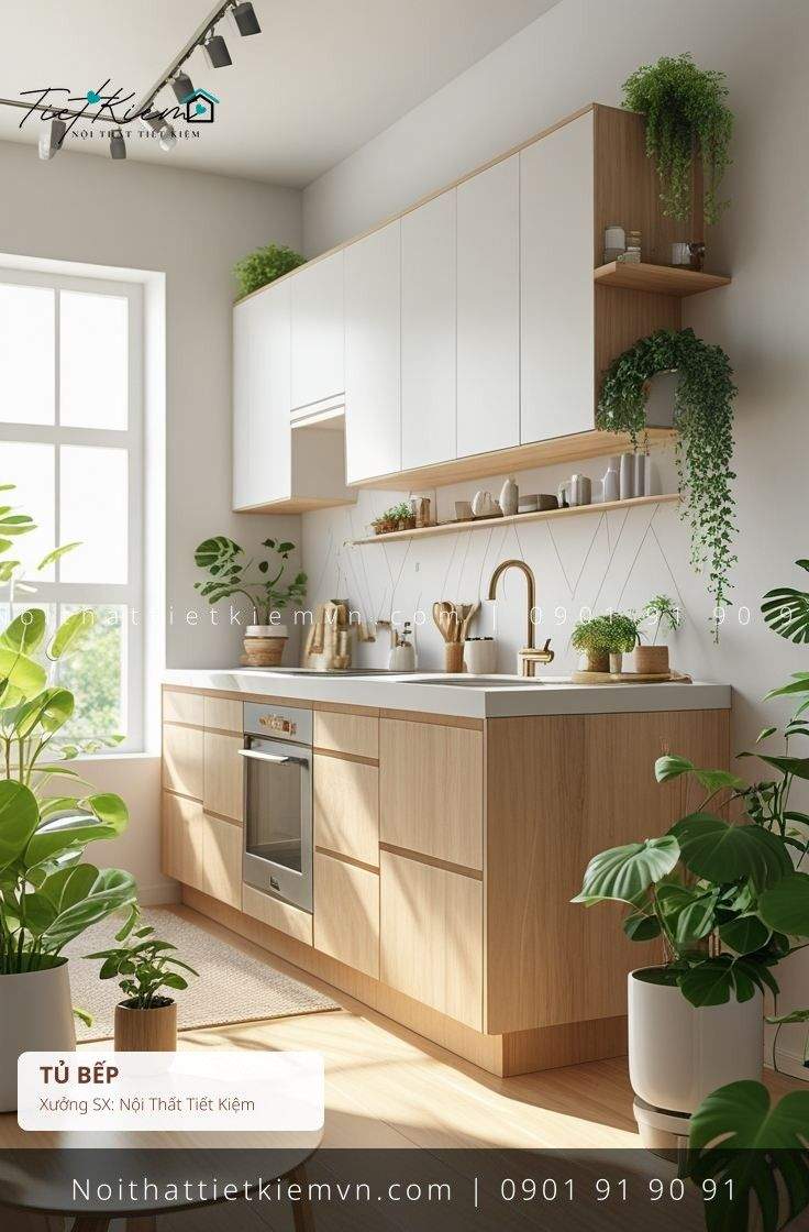 Tủ Bếp đẹp giá rẻ tại Nội Thất Tiết Kiệm HCM 9+ mẫu tủ bếp cổ điển sồi đẽp giá rẻ - Tủ Bếp - Nội Thất Tiết Kiệm