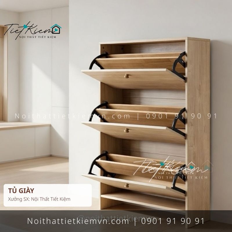 Tủ Giày đẹp giá rẻ tại Nội Thất Tiết Kiệm HCM 9 mẫu tủ giầy cánh mở tối giản HCM giá rẻ - Tủ Giày - Nội Thất Tiết Kiệm