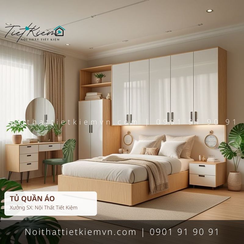 Tủ Quần Áo đẹp giá rẻ tại Nội Thất Tiết Kiệm HCM 9+ mẫu tủ quần áo cửa kính có ghế quận 2 giá rẻ - Tủ Quần Áo - Nội Thất Tiết Kiệm