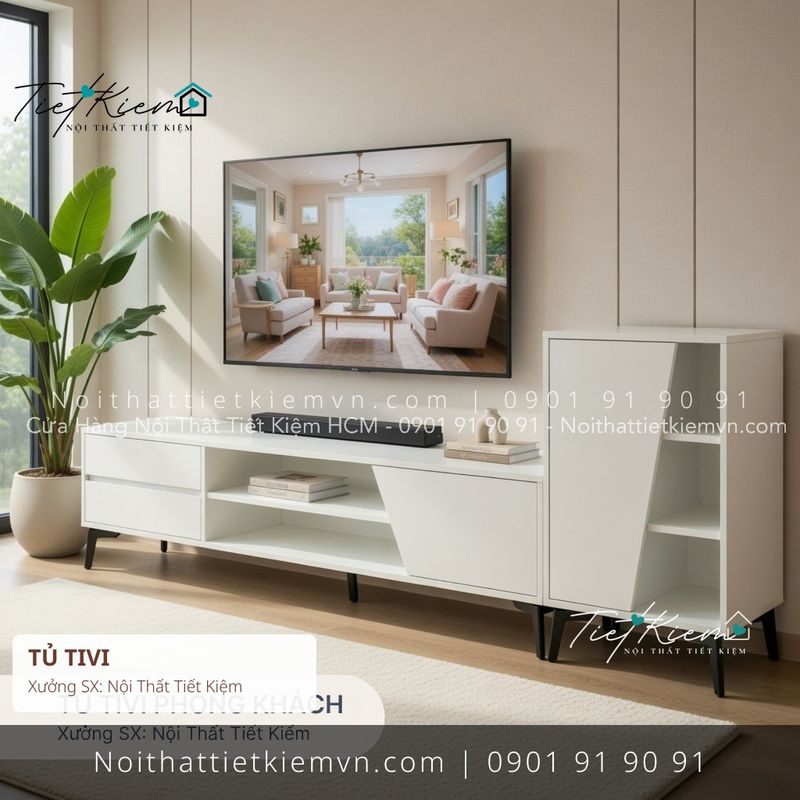 9 mẫu tủ tivi mini nhỏ gọn cho salon giá rẻ - Kệ Tủ Tivi - Nội Thất Tiết Kiệm
