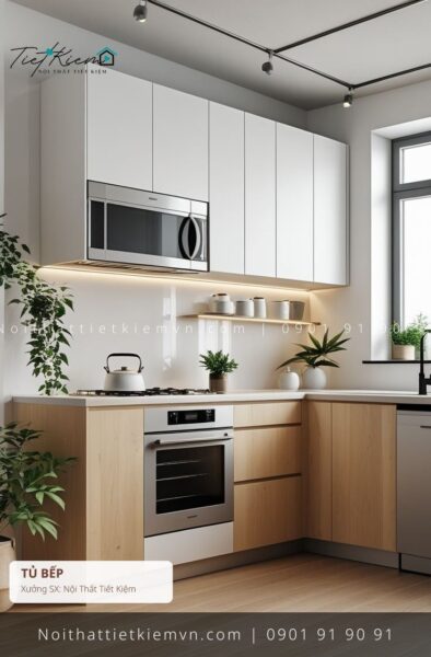 9+ thi công tủ bếp chung cư 1m4 giá rẻ