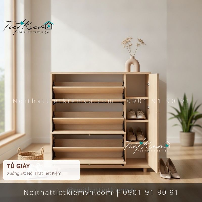 Tủ Giày đẹp giá rẻ tại Nội Thất Tiết Kiệm HCM 99 mẫu tủ giầy kịch trần đẽp cho văn phòng giá rẻ - Tủ Giày - Nội Thất Tiết Kiệm