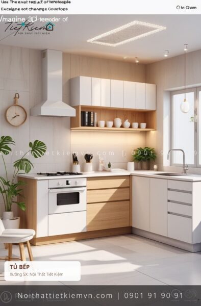 các mẫu thi công tủ bếp hiện đại hiện đại đẹp giá rẻ