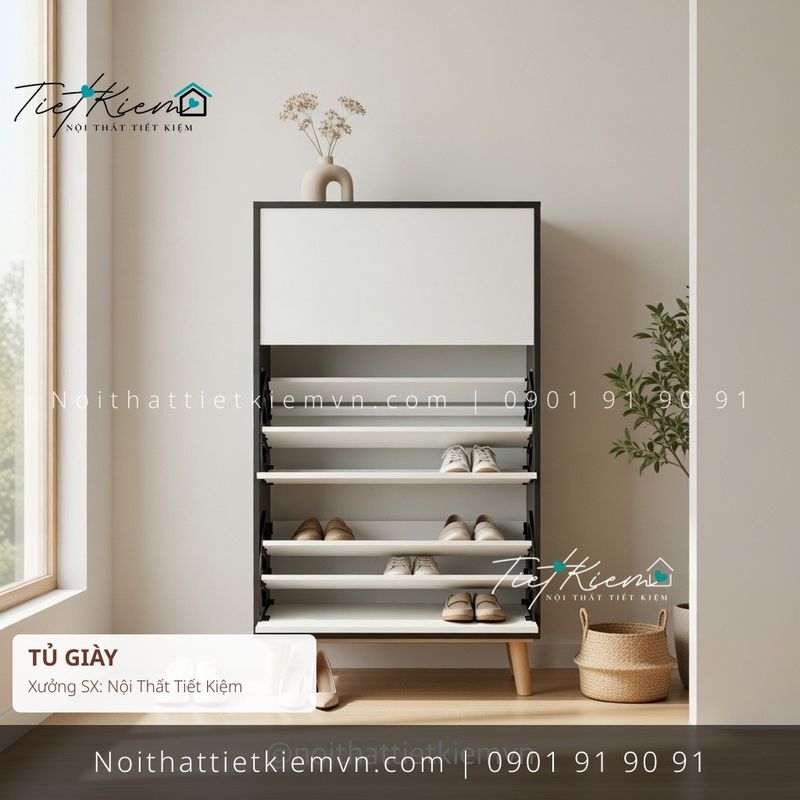 Tủ Giày đẹp giá rẻ tại Nội Thất Tiết Kiệm HCM các mẫu tủ giầy cửa lật đẽp cho biệt thự giá rẻ - Tủ Giày - Nội Thất Tiết Kiệm