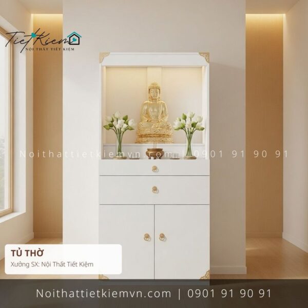 các mẫu tủ thờ đẹp màu xám cho nhà phố giá rẻ
