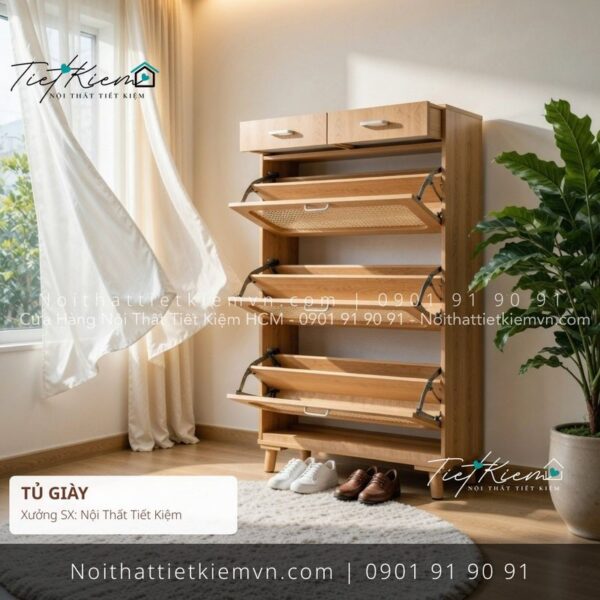 top 19 các mẫu tủ giầy siêu mỏng khách sạn đẹp giá rẻ 1 Tủ Giày Nội Thất Tiết Kiệm HCM