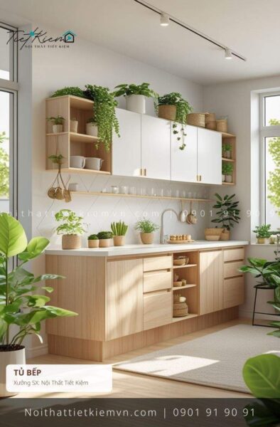 top 19 thi công tủ bếp sài gòn sồi hiện đại giá rẻ