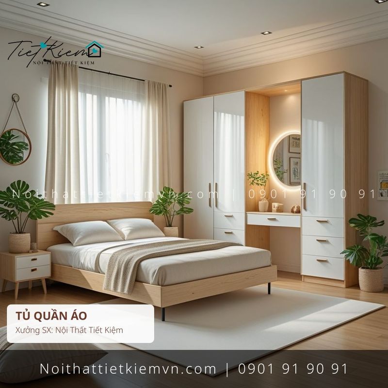top 19 tủ quần áo cánh kính thông minh cho căn hộ giá rẻ - Tủ Quần Áo - Nội Thất Tiết Kiệm
