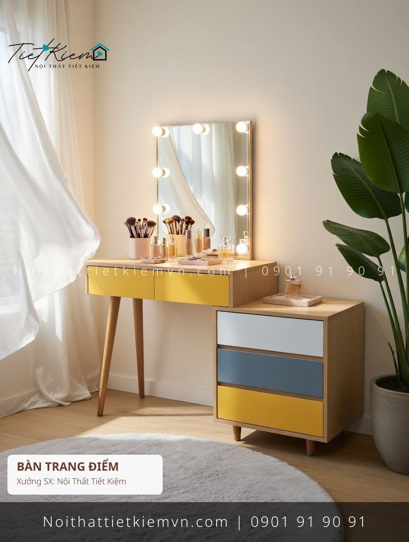 top 3 các mẫu bàn trang điểm đa năng đứng đẹp giá rẻ - Bàn Trang Điểm - Nội Thất Tiết Kiệm